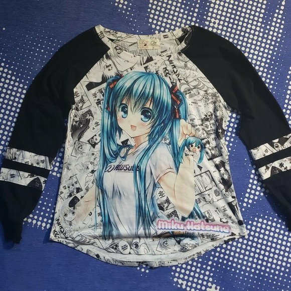 Kawaii Hatsune Miku Anime Manga Shirt - Picture 1 of 4